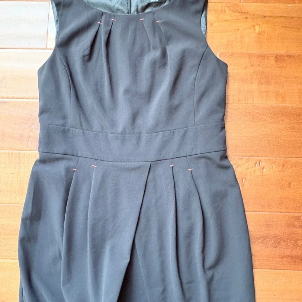MARK & SPENCER Pleated‎ Evening Mini Dress Red Stitch UK 14